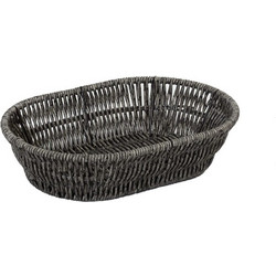 ΨΩΜΙΕΡΑ SYNTH. RATTAN ΟΒΑΛ M ΓΚΡΙ 25Χ17Χ6ΕΚ (smA)