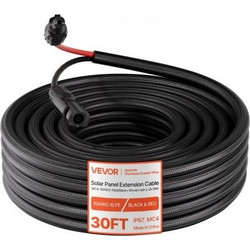 Καλώδιο επέκτασης ηλιακού πάνελ VEVOR 9,14 m, 10 AWG, Καλώδιο ηλιακού πάνελ με προστατευτικό περίβλημα ανθεκτικό στη φλόγα, Θηλυκοί και αρσενικοί σύνδεσμοι, Αδιάβροχο καλώδιο PV IP67, για εξωτερική χρ