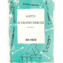 Ricordi Nazzareno Gatti - 22 Grandi Esercizi Per Fagotto (22 Μεγάλες Ασκήσεις για Φαγκότο)