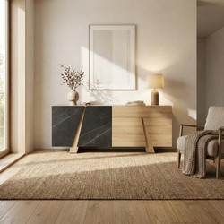 Elencia μπουφές 215x51x85εκ. με 4 πόρτες και 1 συρτάρι Bocage Oak