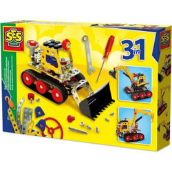 SES Creative Metal Construction Set Construction Vehicles 3 in 1 7+ ετών 14269