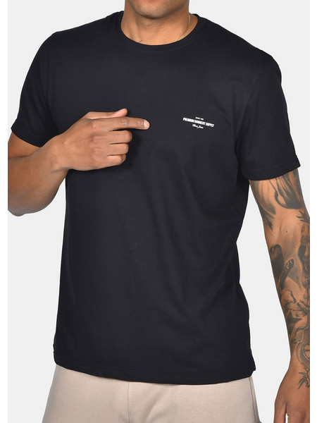 CLEVER CLOTHING - Ανδρικό t-shirt regular fit - Μαύρο CT-26290