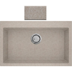 Crown Quadra Q-81 Ένθετος Νεροχύτης Γρανίτη Sabbia 79x50cm