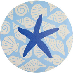 Σουπλά Shell Shore 07-40369 Φ38cm White-Blue Estia Polyester,PVC