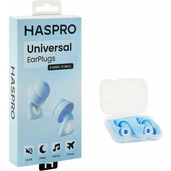 Ωτοασπίδες Haspro Universal Earplugs - Σιλικόνη Επαναχρησιμοποιήσιμες SNR 29dB - Μπλε