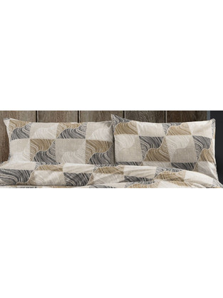 Μαξιλαροθήκη Εμπριμέ Κλεοπάτρα 609 50X70 Beige-Black 70/30 Cott/Pol Dimcol