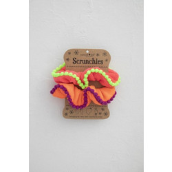 Natural Life Scrunchies POM POM Pink Orange HDBN480