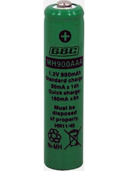 SKB 38.0490.25 Επαναφορτιζόμενη Ni-MH AAA - 900 mAh, 1,2 V & Λαπτικά Άκρα, 1 τεμ