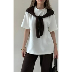 Γυναικεία Μπλούζα Kinzi καφέ Oversize