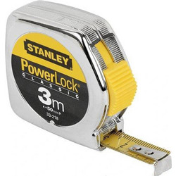 Stanley Powerlock Μετροταινία με Αυτόματη Επαναφορά 13mm x 3m 0-33-218
