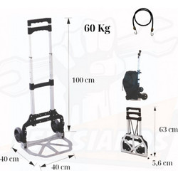 ΚΑΡΟΤΣΙ ΑΛΟΥΜΙΝΙΟΥ ΣΠΑΣΤΟ 68 ΚGS + ΣΑΚΟΥΛΑ 68kg KARFW90S