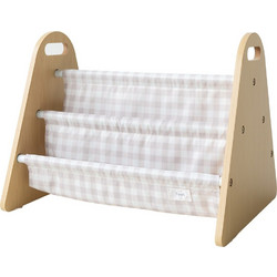 3 Sprouts Παιδική Βιβλιοθήκη Διπλής Όψης Gingham/Beige