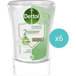Dettol Soft On Skin Aloe Vera Recharge Αντισηπτικό Κρεμοσάπουνο 6x250ml