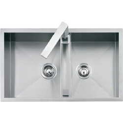 Macart Barazza Quattro N-200 Ένθετος Νεροχύτης Inox Αντιστρεφόμενος Σατινέ 86x51cm