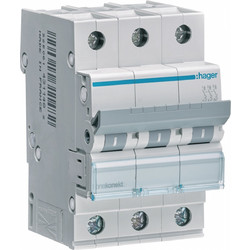 Hager Αυτόματη Ασφάλεια 40Α Καμπύλης C 6KA 3P (MCN340)