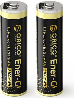 Orico Ener-G EG5C lithium battery 1.5V 2100mWh AA USB-C rechargeable battery 2 pcs