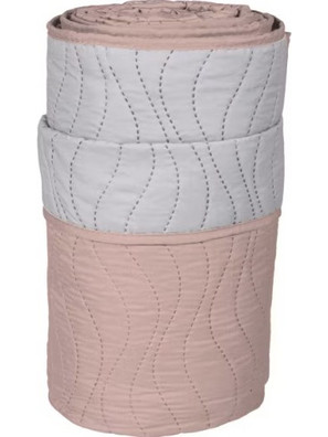Κουβερλί Ultrasonic Σχ. Waves 100% Microfiber Pudra-L.grey 220x240cm Flamingo