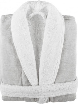 Graccioza Μπουρνούζι 100% Βαμβακερό Λευκό LINEN-WAFFLE