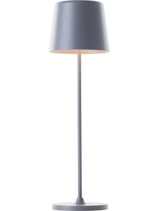Επιτραπέζιο φωτιστικό LED Brilliant Kaami με μπαταρία, USB, ισχύ 2W και διαστάσεις 10x10x37cm - Ματ Γκρι