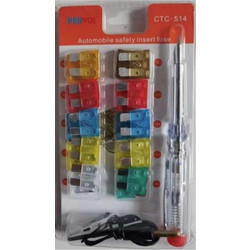 Σετ ασφάλειες αυτοκινήτου με κατσαβίδι - CTC-514 - 000458