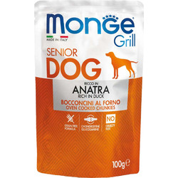 Monge Senior Pouch Grill Duck 100gr