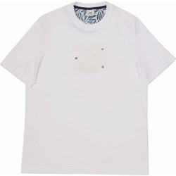 HENRY COTTONS T-SHIRT ΜΕ ΛΑΙΜΟΚΟΨΗ 100%ΒΑΜΒΑΚΙ ΜΕ ΣΤΑΜΠΑ ΨΑΡΑΚΙΑ ΕΜΠΡΟΣ ΚΑΝΟΝΙΚΗ ΓΡΑΜΜΗ