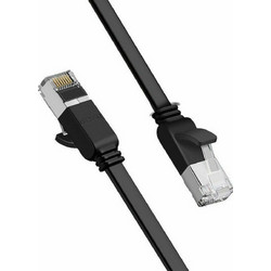 Ugreen Flat U/UTP Cat.6 Καλώδιο Δικτύου Ethernet 2m Black 50185
