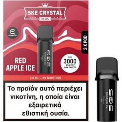 SKE Crystal Plus Pod Red Apple Ice 20mg 2ml (3 Pods)