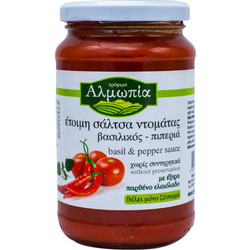 Αλμωπία Βασιλικός & Πιπεριά Σάλτσα Τομάτας με Βασιλικό 360gr