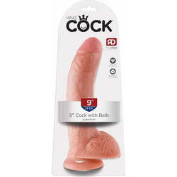 Pipedream King Cock Plus 9" Dual Density Cock Ρεαλιστικό Dildo με Όρχεις 22.9cm Flesh