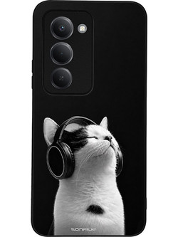 Sonique Men's Edition Θήκη με Σχέδιο «Audio Kitten - White» (Xiaomi Redmi 15 4G / Redmi 15 5G)