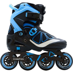 Micro Champion Inline Αυξομειούμενα Rollers Παιδικά Μαύρα Μπλε