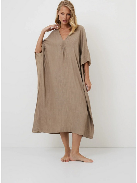 Aruelle Cade Dress Γυναικείο Maxi Καφτάνι Μπεζ Viscose