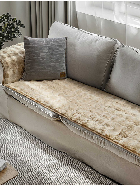 Μεμονωμένο γούνινo κάλύμμα FLAURA BEIGE MADI γούνινο κάλυμμα πολυθρόνας 60 x 75 εκ