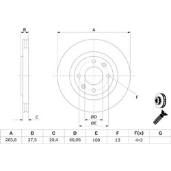 Bosch Δισκόπλακα - 0 986 479 B27