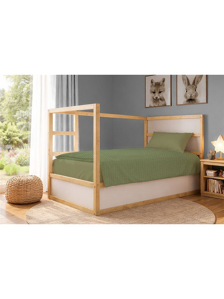 Κουβέρτα Πικέ Μονόχρωμη 325 gr/m 165x270 Olive 100% Cotton Dimcol