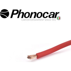 PHONOCAR 06.104.1 Καλωδιο Ρευματος 4 mm 50Mt Χρωμα Κοκκινο