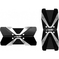 SIMONI RACING SR963 ΠΕΤΑΛ X TYPE ΑΛΟΥΜΙΝΙΟΥ ΜΑΥΡΟ/ΑΣΗΜΙ 2ΤΕΜ