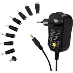 LogiLink Universal Τροφοδοτικό Ρυθμιζόμενης Τάσης 3 έως 12V 1A με Ισχύ 12W με 8 βύσματα (PA0167)