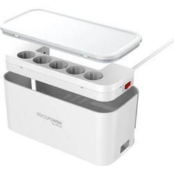 RealPower PowerBox 522 Πολύπριζο 5 Θέσεων με 2 USB-A, USB-C, Διακόπτη και Καλώδιο 1.5m 410861
