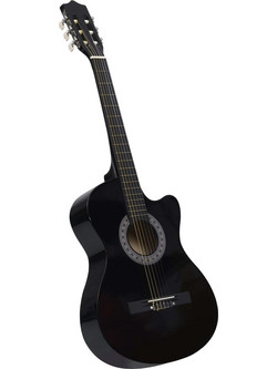 vidaXL Western Classical Cutaway 38" Black