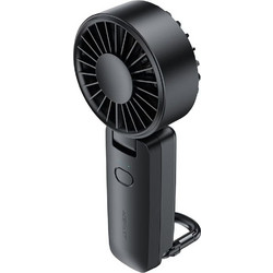 Acefast - Portable Mini Fan - With Four-Speed, 1800mAh, Built-In Carabiner, Hanging Rope, 6400rpm, LED, USB-C - Black - (YF2)