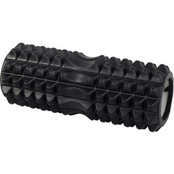 Συμπαγής Κύλινδρος Γυμναστικής Foam Roller για Crossfit και Yoga 32cm, σε Μαύρο Χρώμα - Aria Trade