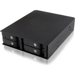 Icy Box Πλαίσιο Για Σκληρούς Δίσκους Backplane IcyBox 4x2,5" SATA/SAS HDD/SSD to 5,25" bay Μαύρο IB-2240SSK IB-2240SSK