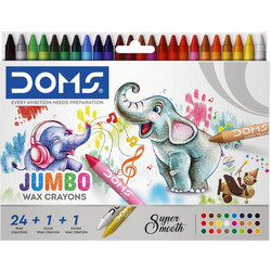 Κηρομπογιές Doms Jumbo 24τμχ+2 μεταλλικά χρώματα