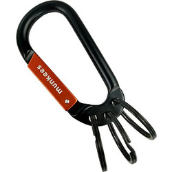 MUNKEES - CARABINER WITH 3 KEYRINGS