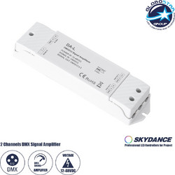 GLOBOSTAR(R) 73138 SKYDANCE DA-L NEXUS Ενισχυτής Σήματος Υψηλής Ταχύτητας DMX 2CH DC 12-48V IP20 - DMX512 + Optical Isolation - M17.5xΠ4.5xΥ2.7cm