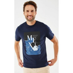 Mexx Μπλέ Σκούρο T-Shirt Με Λαιμόκοψη και στάμπα Μπλε