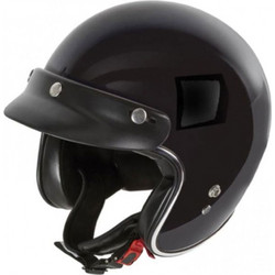 Garibaldi G02X Fiberglass Gloss Black Κράνος Μηχανής Jet 1050gr