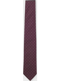 Γραβάτα BOSS H-TIE CM 7.5 253 Silk Blend Dot Pattern Dark Red